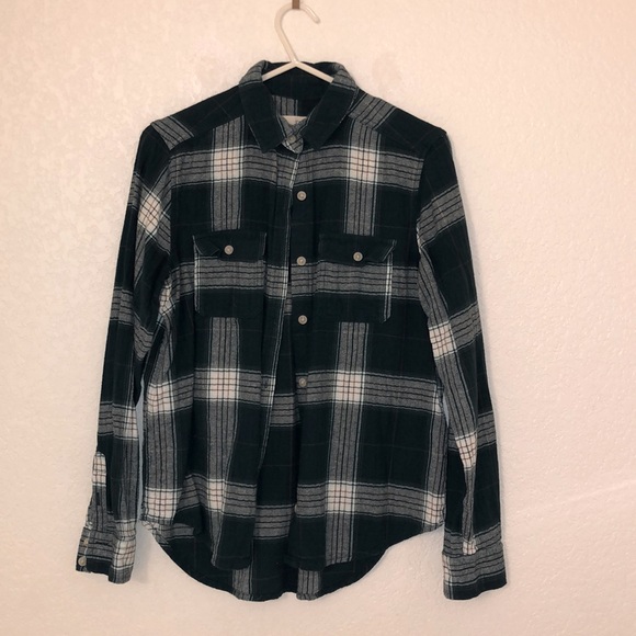 Tops - Green flannel shirt